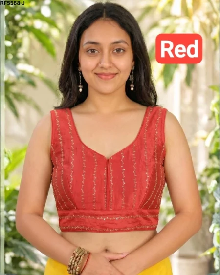 Rangoli Crush Beads Embroidered Readymade Blouse Designer Wear for Women!