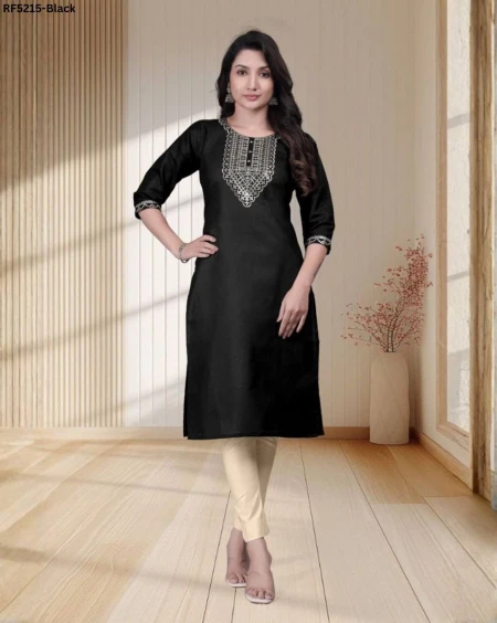 Elegant Tesla Cotton Kurti with Embroidery Work!