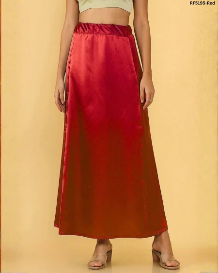 Comfortable Ultra Satin Saree Petticoat with Drawstring & Bakram!