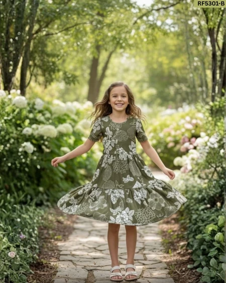 Printed Prime Rayon Kids Gown!