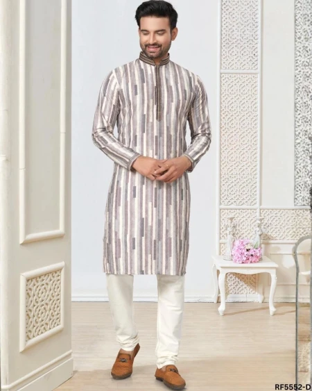 Cotton Digital Print Kurta Pajama Ethnic Wear for Men!