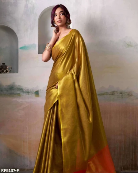 Classic Zari Woven Tissue Silk Saree with Blouse!