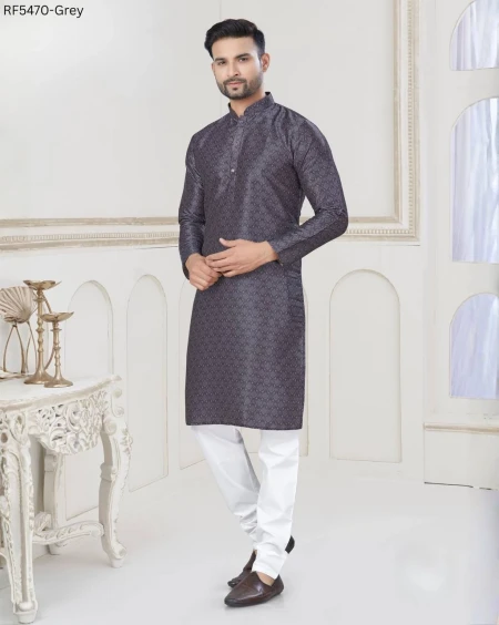 Jacquard Digital Print Kurta Pajama Stylish Ethnic Wear for Men!