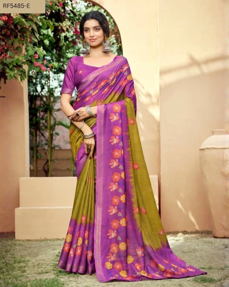 Cotton Digital Print Saree Comfortable Daily Wear for Women!