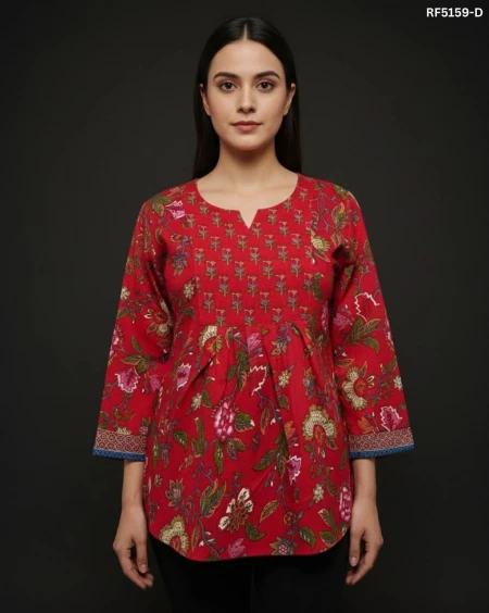 Pure Cotton Digital Print Tunic Top - Comfort Meets Style!