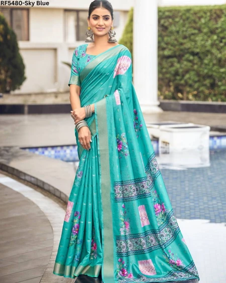Cotton Floral Print Comfortable Daily Wear Saree!