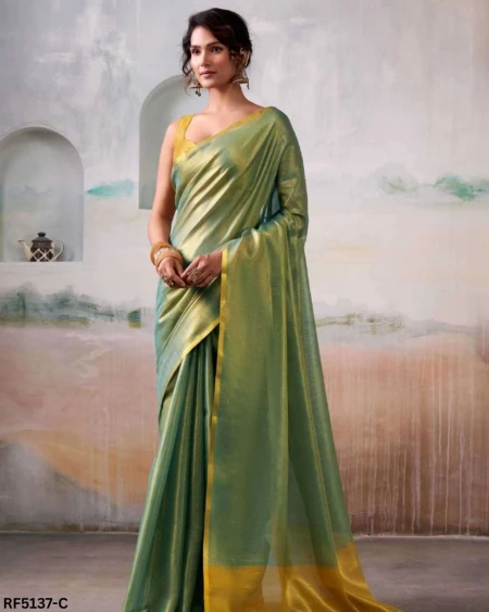 Classic Zari Woven Tissue Silk Saree with Blouse!