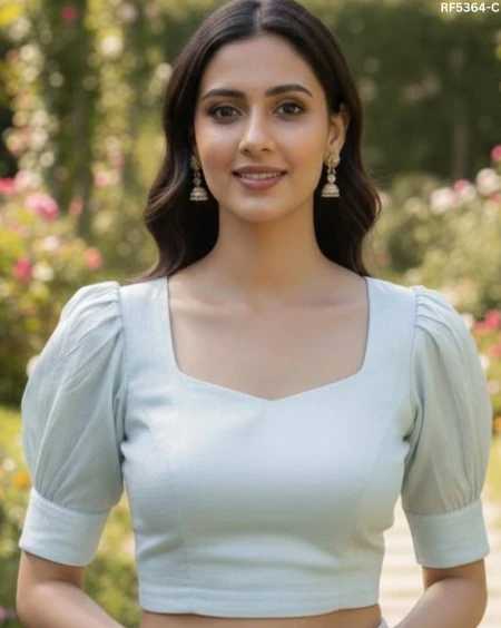 Designer Erode Silk Cotton Blouse with Metallic Two-Tone Finish!