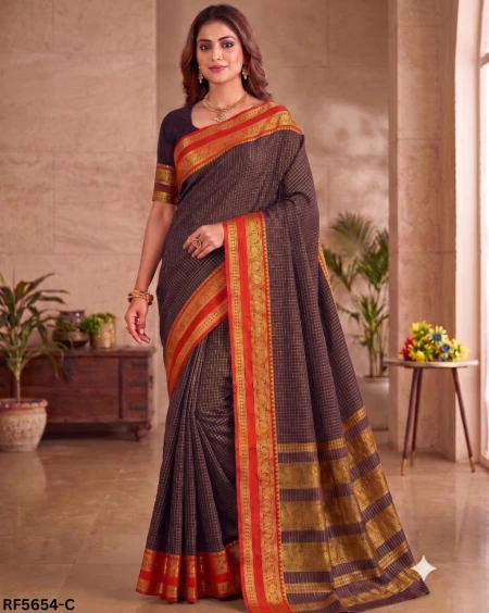 Cotton Silk Saree with Gold Weaving Border Elegant Traditional & Festive Wear