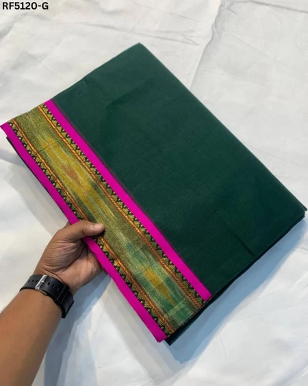 100% Cotton Silk Saree with Exclusive Zari Detailing!