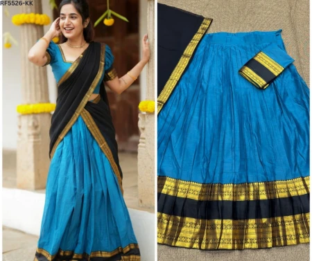 Kanchi Cotton Zari Weaving Lehenga Set with Georgette Dupatta!