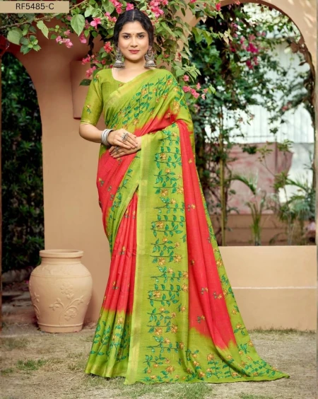 Cotton Digital Print Saree Comfortable Daily Wear for Women!