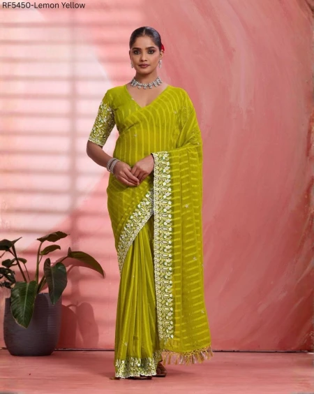 Chiffon Multi Panel Saree with Matching Blouse!