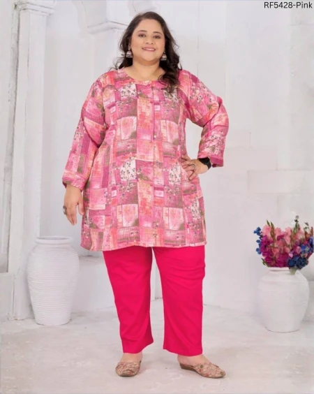 Plus size Rayon Slub Summer Short Kurti Casual Daily Wear!