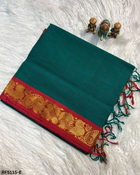 Pure Cotton Silk Saree with Elegant Zari Weaving Border!