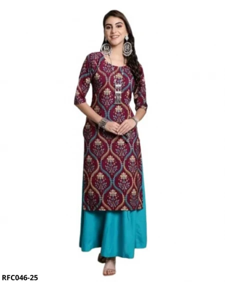 Premium Heavy Crepe Kurti Combo –  40 Designs!