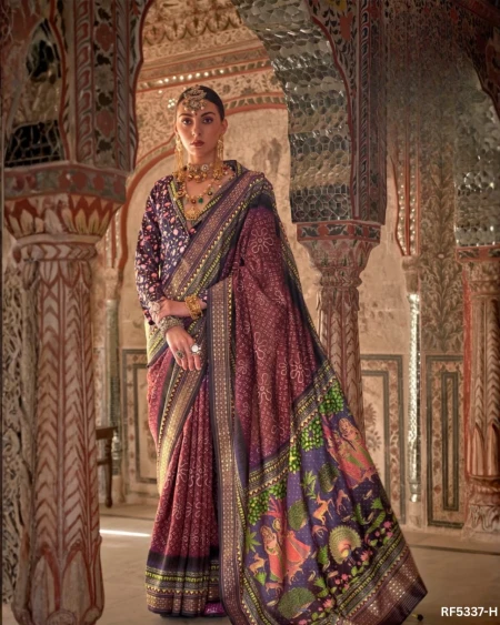 Authentic Bandhni Elegance in Premium PV Silk!