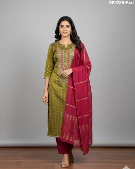 Elegant Shimmer Buti Jacquard Unstitched Suit Material with Dupatta!