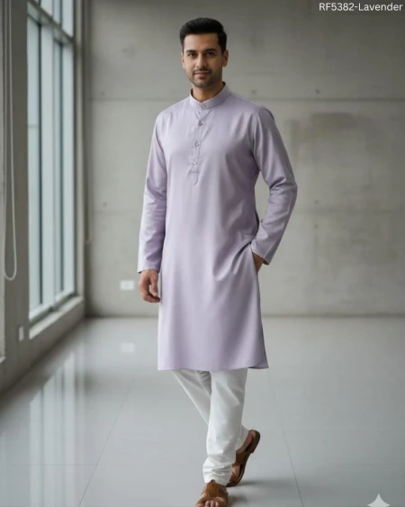 Classic Plain Silk Short Kurta with Full Sleeves & Side Pockets!