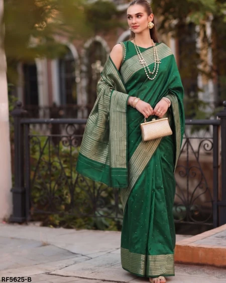 Cotton Blend Saree with Unstitched Blouse!