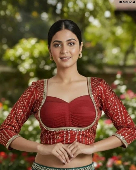 Designer Party Wear Blouse with 3D Embroidery!