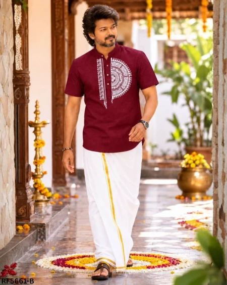Soft Cotton Printed Shirt &  Vesti Set Traditional Ethnic Wear for Men!