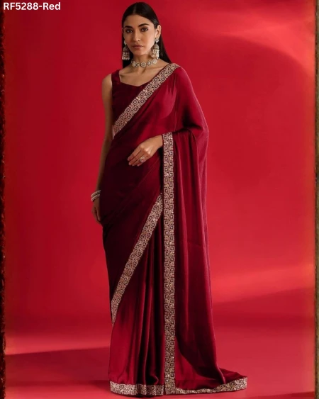 Elegant Heavy Rangoli Saree with Embroidered Fancy Lace Border!
