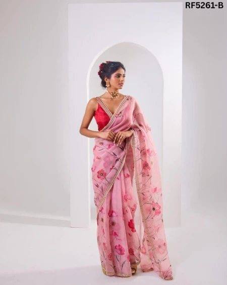 Soft Tebi Silk Saree with Val Moti Border!