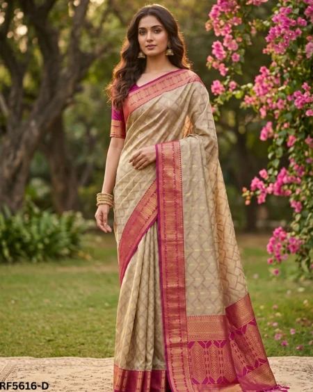 Cotton Saree with Elegant Zari Work !