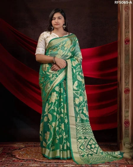 Georgette Braso Saree with Metallic Foil Print – Saree Only!