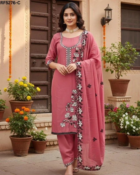 Premium Star Georgette Unstitched Suit Material with Swarovski Work!