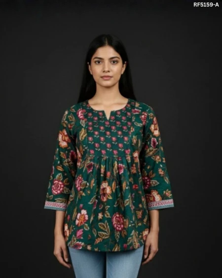 Pure Cotton Digital Print Tunic Top - Comfort Meets Style!
