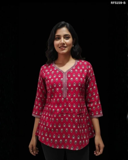 Pure Cotton Digital Print Tunic Top - Comfort Meets Style!