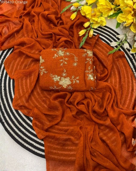 Rangoli Silk Saree with Beadswork Sequins Embroidery Blouse Elegant Festive Wear for Women!