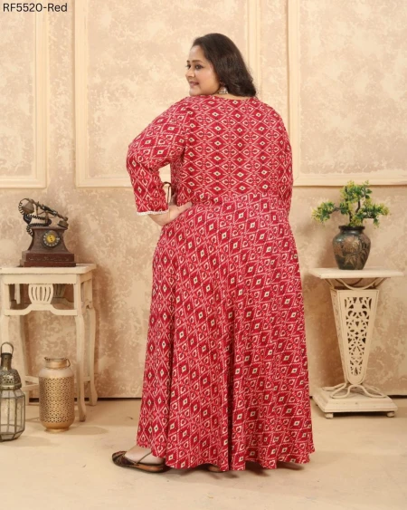 Rayon Printed Long Gown Comfortable Casual Ethnic Wear!