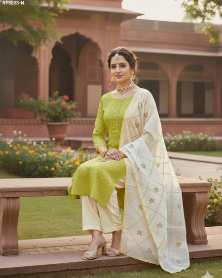 Banarasi Jacquard Unstitched Suit Material with Cotton Silk Bottom!