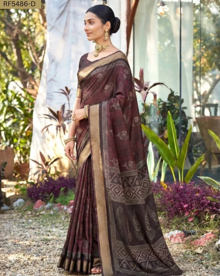 Cotton Digital Print Saree Comfortable Daily Wear for Women!