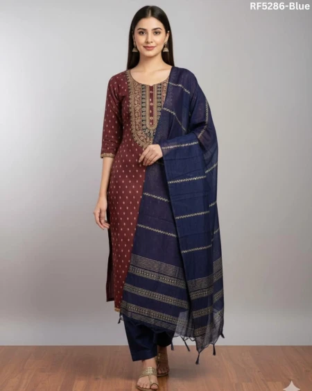 Elegant Shimmer Buti Jacquard Unstitched Suit Material with Dupatta!
