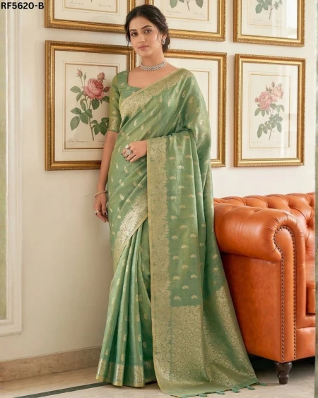 Tissue Silk Saree Elegant Party & Festive Wear for Women