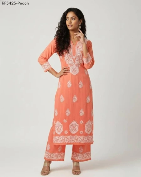 Cotton Embroidered Kurti Pant Set Comfortable Ethnic Daily Wear for Women!