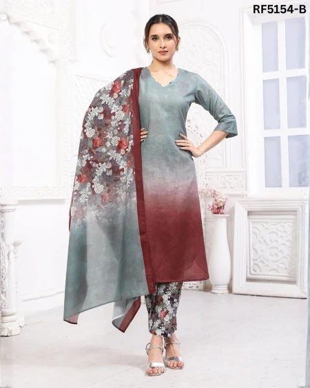 Premium Cotton Blend Printed Kurti Set for Elegant Look!