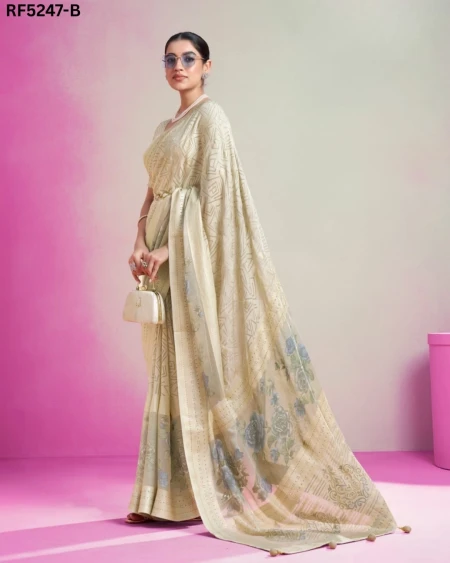 Drape Yourself in Luxury – Burnout Designer Georgette Saree!