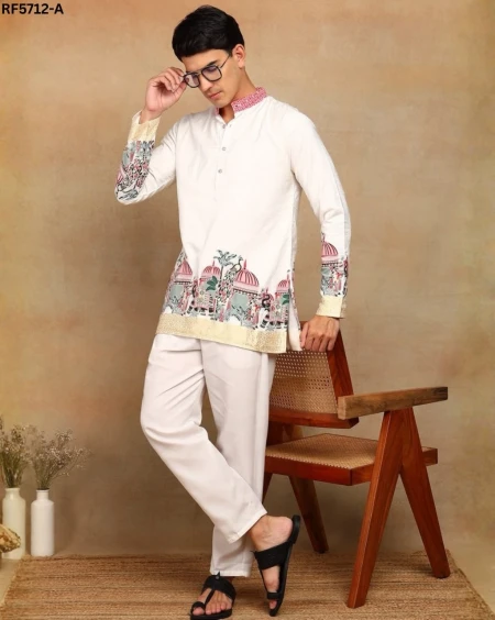 Soft Magic Cotton Printed Kurta Pant Set – Stylish Traditional Wear for Men