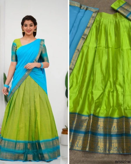 Kanjivaram Silk Zari Weaving Lehenga Set with Georgette Dupatta!