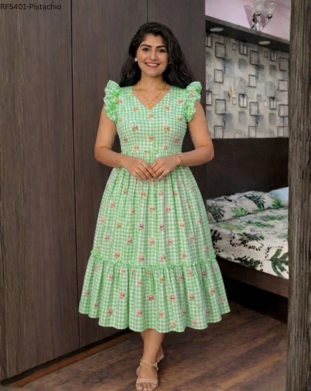 Pure Chanderi Cotton Silk Gown with Heavy Crepe Lining Elegant Ethnic Wear for Women!