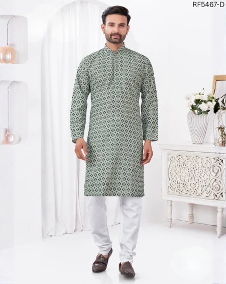 Rayon Cotton Digital Print Kurta Pajama Comfortable Ethnic Wear!