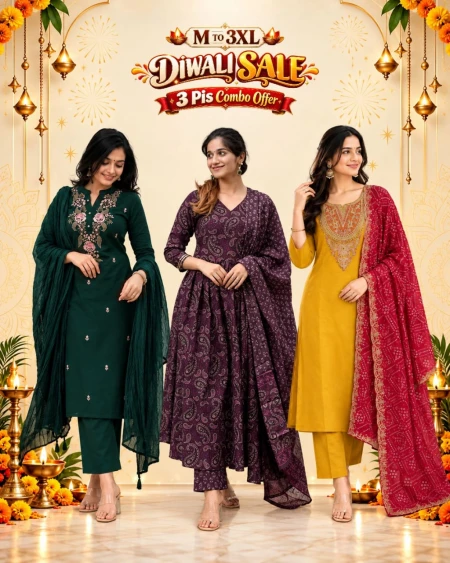 Cotton Slub Embroidered Kurti Set with Chanderi Dupatta – Stylish Ethnic Wear