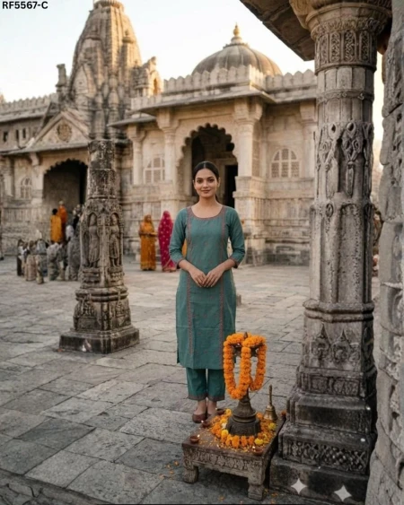 Cotton Embroidered Comfortable Kurti For Daily Wear!