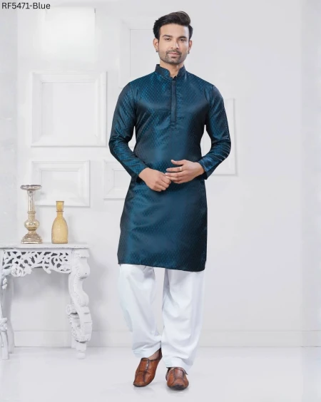 Jacquard Weaving Work Kurta Pajama Elegant Ethnic Wear for Men!