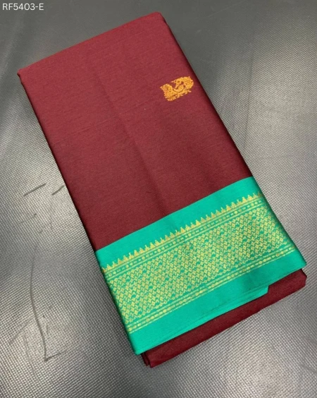 Cotton Silk Saree with Gold Weaving Border Unstitched Blouse Elegant Festive Wear for Women!